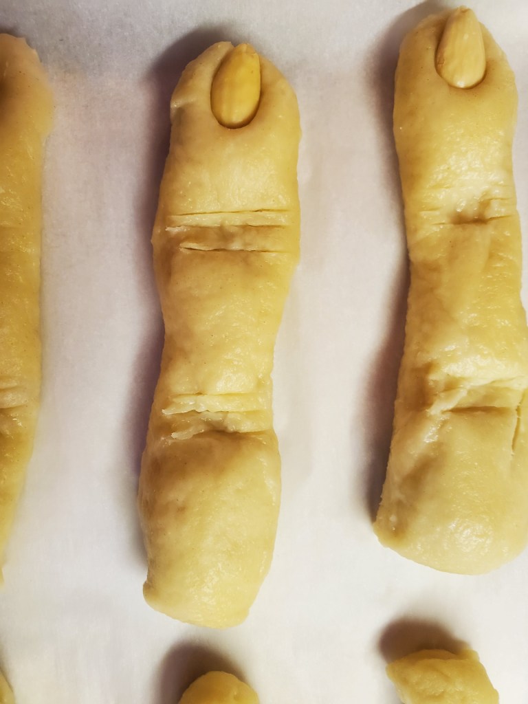 Fingers with Almonds and Cuts in Knuckles