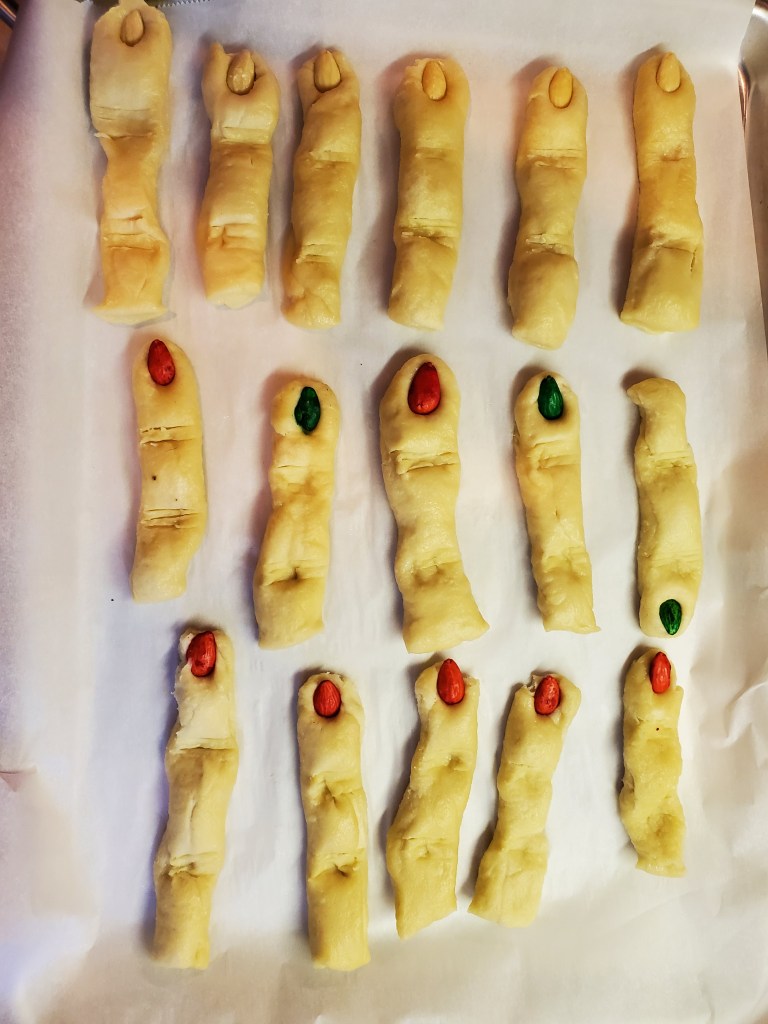 Tray of Fingers Before Baking
