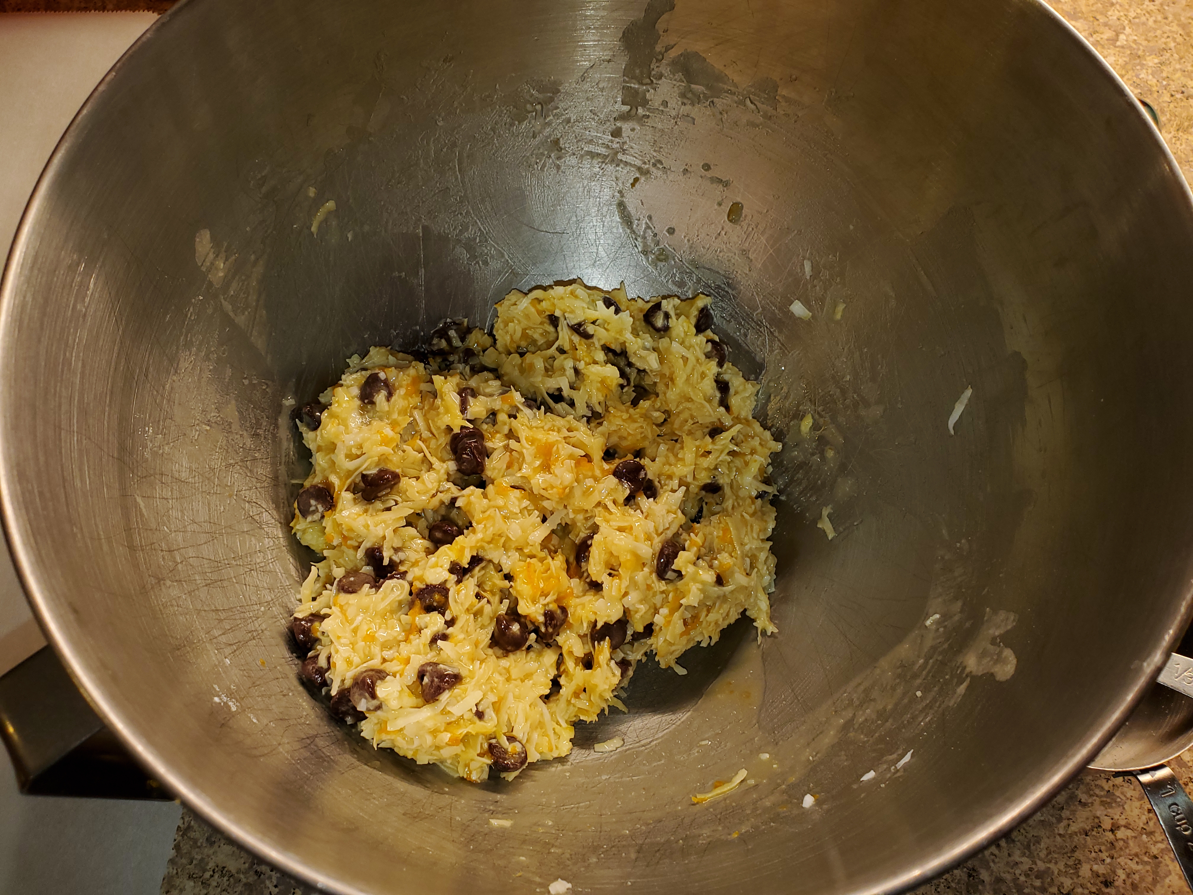 Everything Mixed Together Ready to Make Cookies