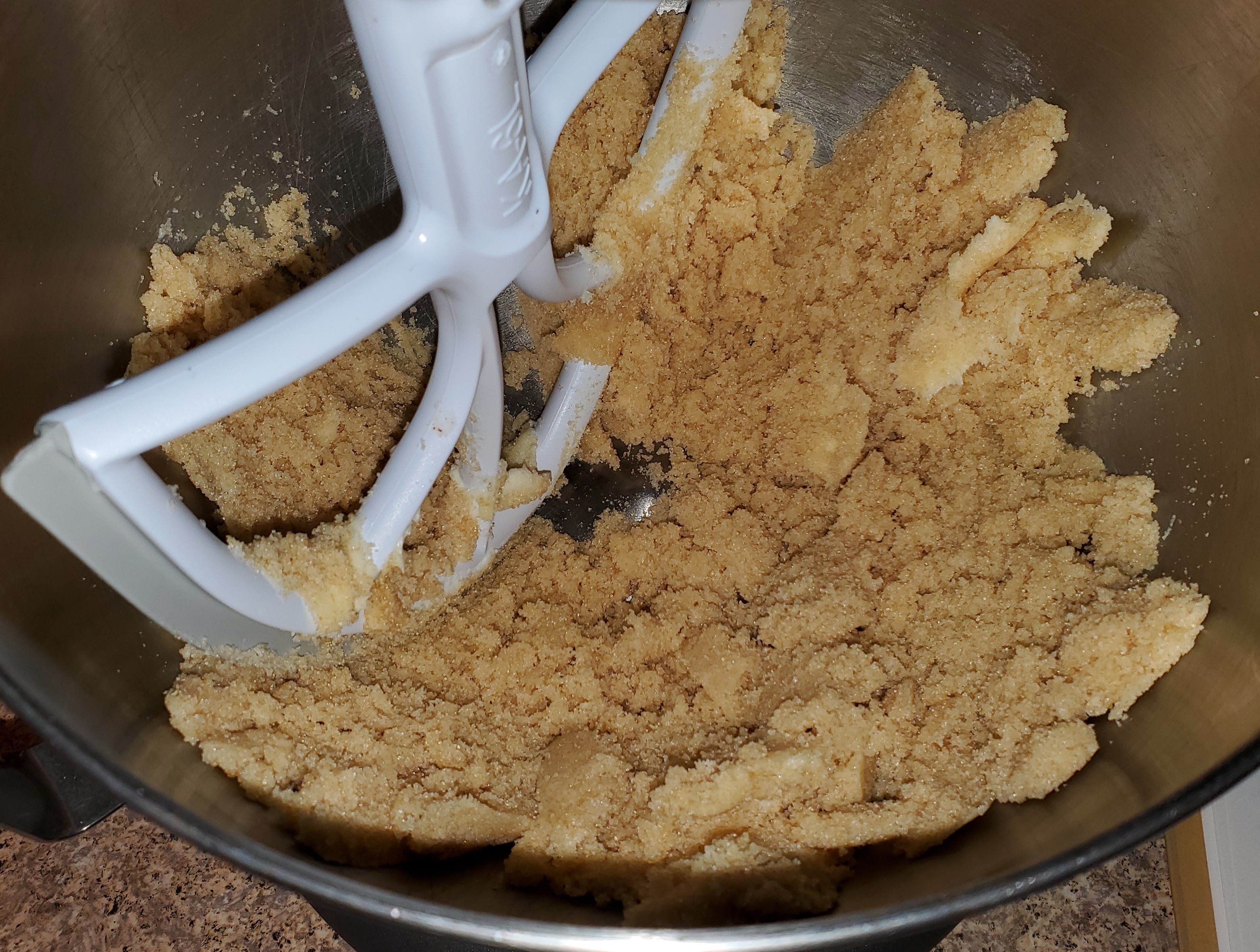 Butter and Sugars Mixed Until Light and Fluffy